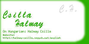 csilla halmay business card